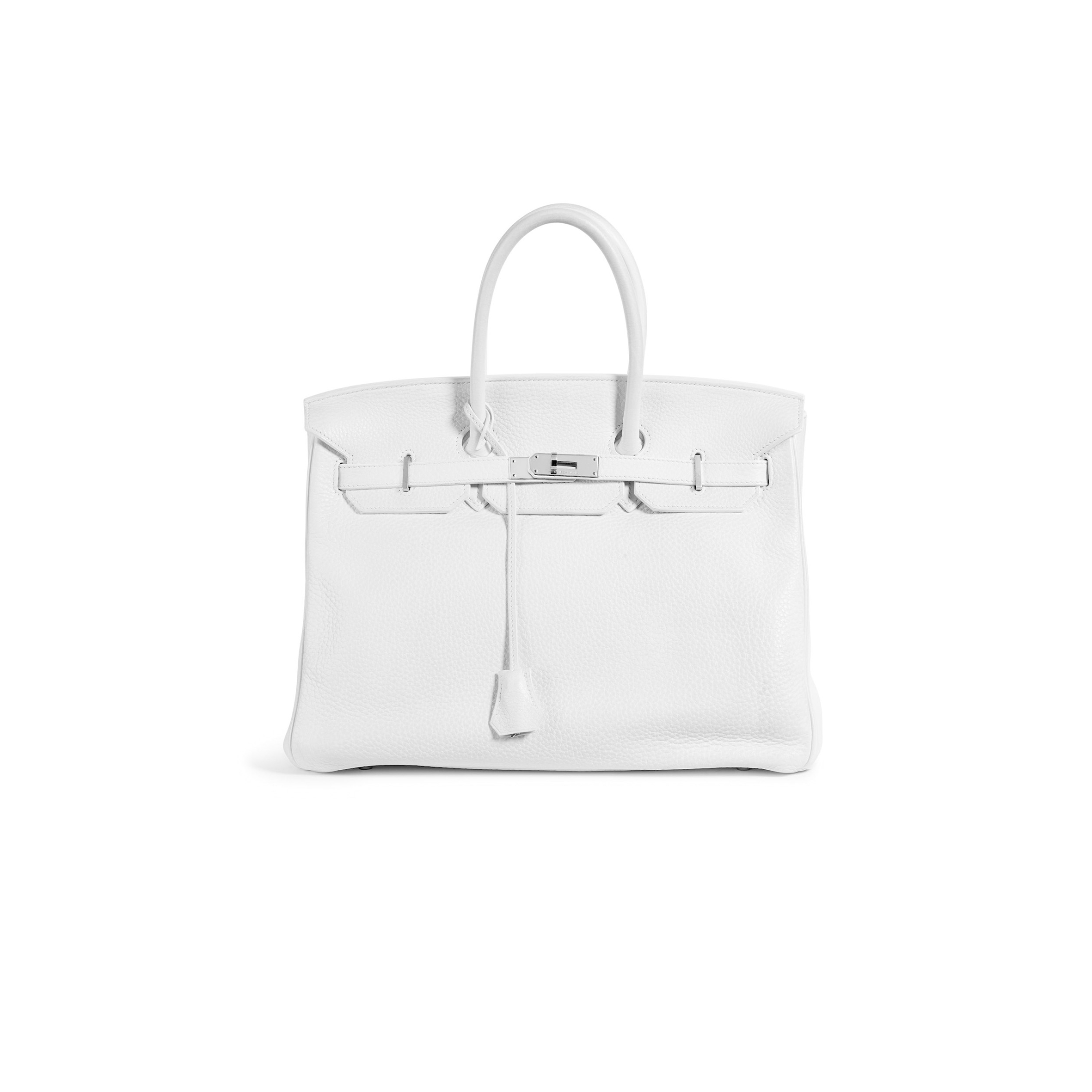 HERMÈS BIRKIN 35 TOGO LEATHER WHITE SILVER BUCKLE BAG H028369CK01 (35*28*18cm)